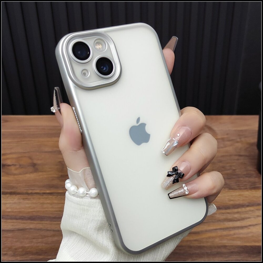 Silver Frame Frosted MagSafe Case